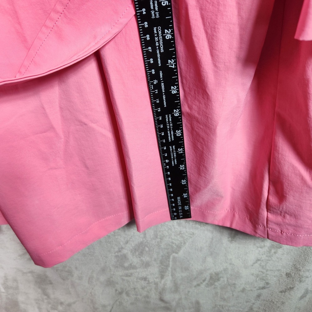 Dennis Basso Jacket Womens 1X Pink Water Resistant Trench Coat with Hood A679223 - Picture 10 of 11